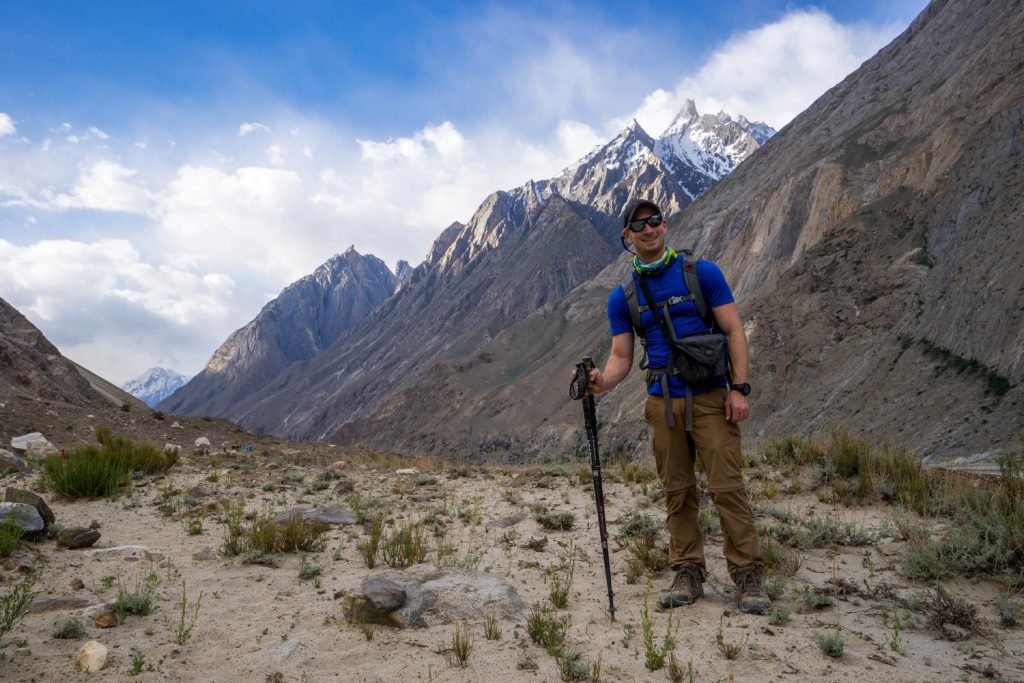 Nick Rice en route to Paiju from Jhula on the trek to K2 basecamp